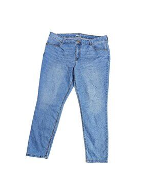 Old Navy Super Skinny Ankle Jeans Womens 16 Light Wash Mid Rise Denim Stretch